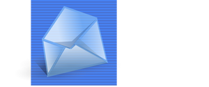 Modré pozadí pošta počítač ikona Vektor Klipart