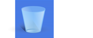 Blue background empty rubbish bin computer icon vector image