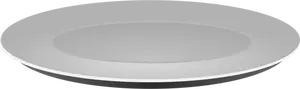 Clipart vetorial de prato simples em tons de cinza