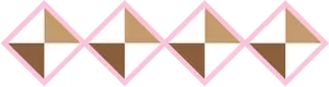 Illustrazione vettoriale di rombi con rosa surround per confine