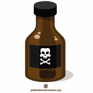 Poison bottle with label
