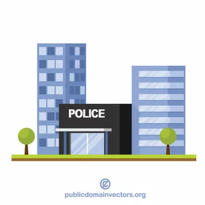 Police station vector image