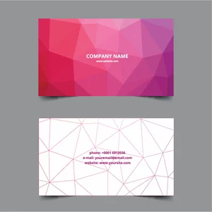 Polygonal background business card template