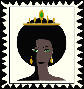 Graphiques vectoriels du timbre à la Reine
