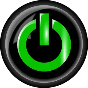 Power knop groen en zwart