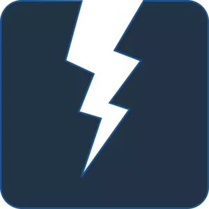 Vector image of lightning bolt on dark background