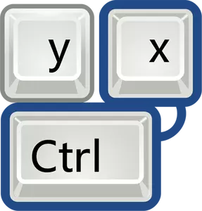 Ilustrasi vektor tango tombol pintas keyboard