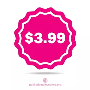 Pink price label
