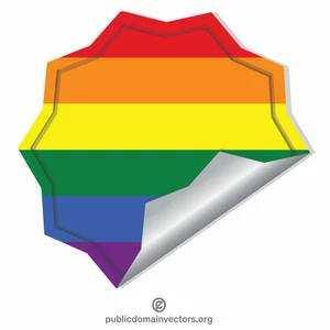 Pride flag peeling sticker