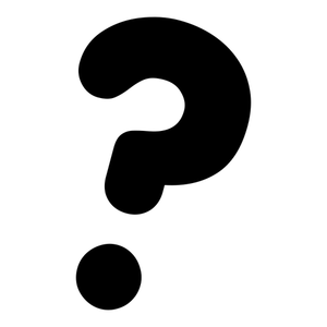 Vector image of primary question mark black and white icon