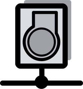 Serwer podstawowy ikona wektor clipart