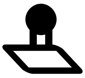 Rubber-stamp symbol vector clip art