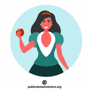 Princess holding poison apple
