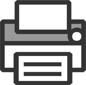 Vectorillustratie van het pictogram van de printer van eenvoudige kantoor