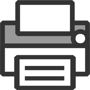 Ilustracja wektorowa ikona drukarki prostego pakietu office