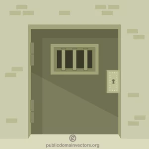 Porte en acier de prison