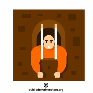 Prisoner vector clip art