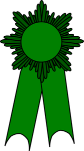 Vector de la imagen de la medalla con una cinta verde