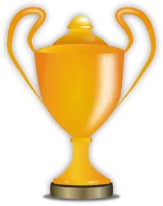 Vektorgrafik med gyllene trofé cup