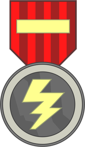 Stropdas vormige medaille vector afbeelding