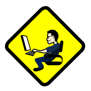 Computer warning sign
