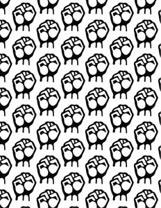 Clenched fist seamless pattern