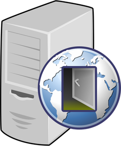 Proxy server icon vector drawing