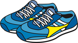 8246 cartoon running shoes clipart | Public domain vectors