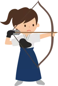 Girl with bow and arrow