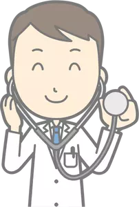Doctor with stethoscope vector image