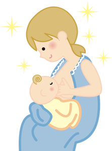 Mother and breastfeeding child