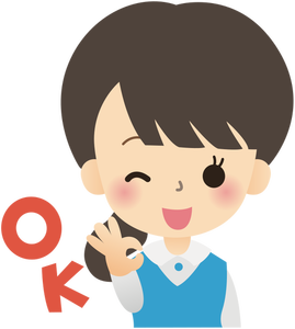 Girl with OK gesture
