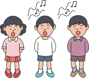 Children singing image