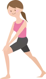 Female stretching vector image