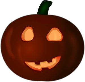 Ilustración de vector calabaza de Halloween Brown