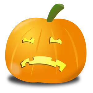 Sad pumpkin vector image