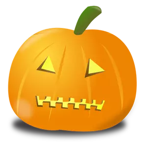 Zipped pumpkin vector drawing
