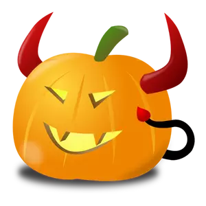 悪魔のかぼちゃベクトル クリップ アート