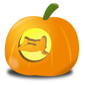 Girl pumpkin vector image