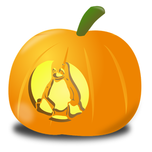 Tux pumpkin vector illustration
