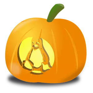 Tux のかぼちゃベクトル図