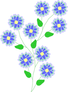 Blommor i blått