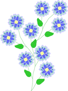 Blommor i blått