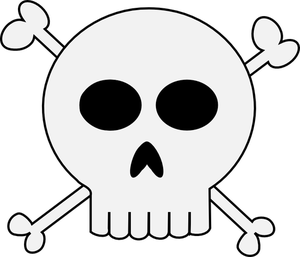 17627 pirate skull and crossbones clip art free | Public domain vectors
