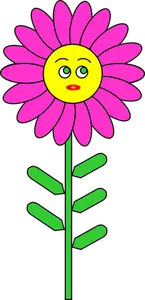 Fioletowy kwiat uśmiechający się