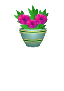 Purple flower pot