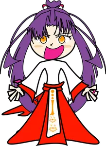 Purple evil girl vector image