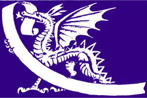 Vector de la imagen del dragón púrpura