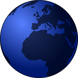 Earth globe at night vector image