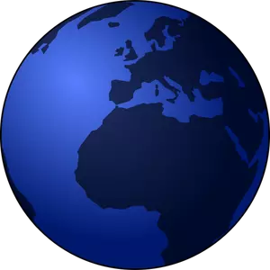 Globe terrestre à l'image vectorielle de nuit